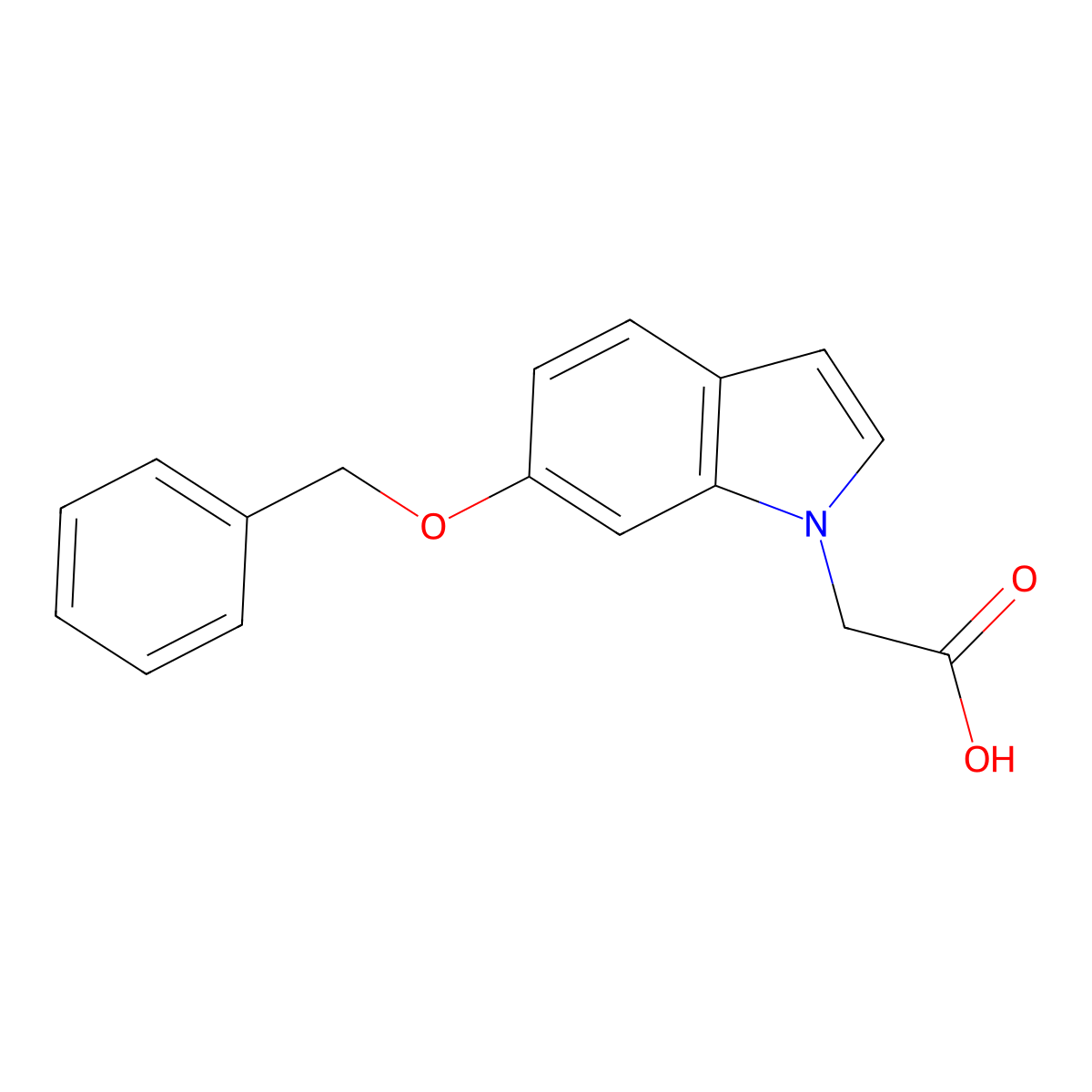 2-(6-(Benzyloxy)-1H-indol-1-yl)acetic acid molecular structure, CAS 1144456-43-8