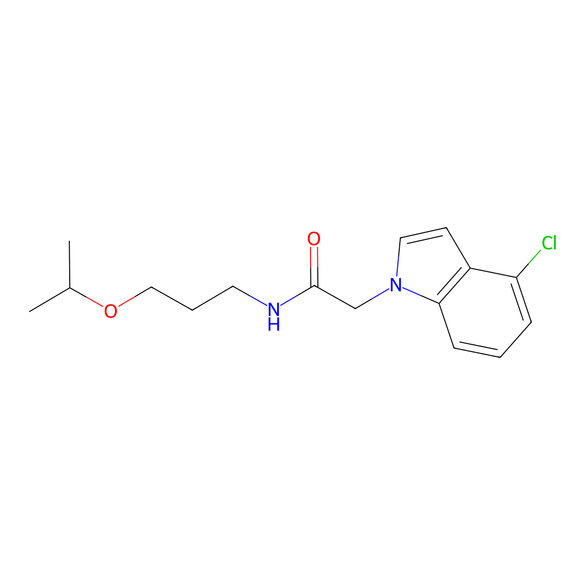 2-(4-chloro-1H-indol-1-yl)-N-[3-(propan-2-yloxy)propyl]acetamide molecular structure, CAS 1144456-71-2