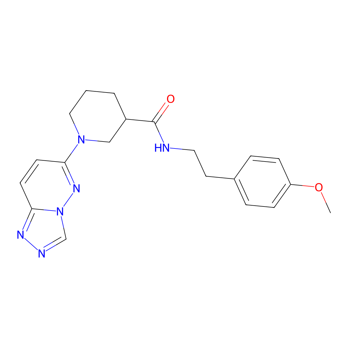 N-[2-(4-methoxyphenyl)ethyl]-1-([1,2,4]triazolo[4,3-b]pyridazin-6-yl)piperidine-3-carboxamide molecular structure, CAS 1144456-82-5