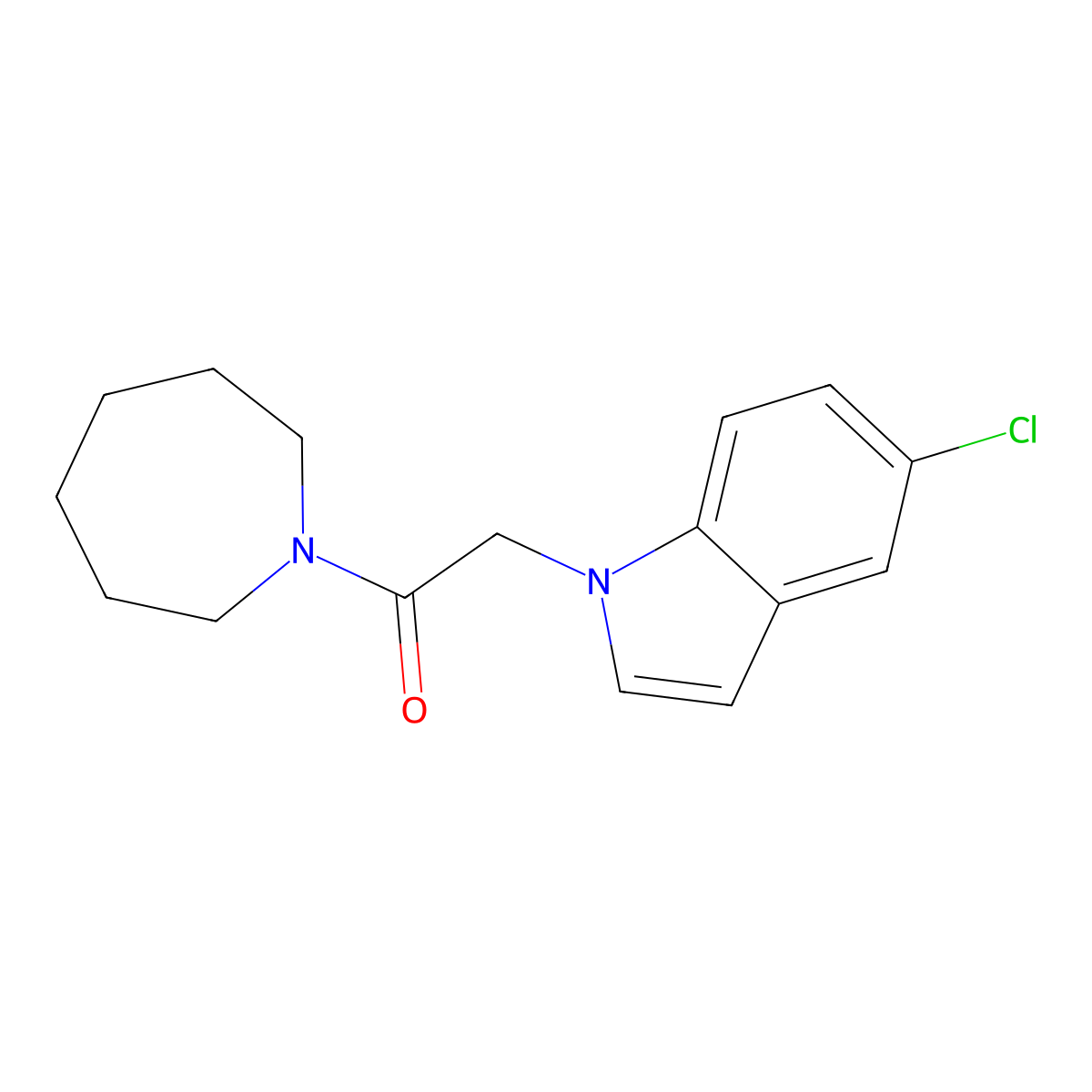 1-(azepan-1-yl)-2-(5-chloro-1H-indol-1-yl)ethanone molecular structure, CAS 1144456-96-1