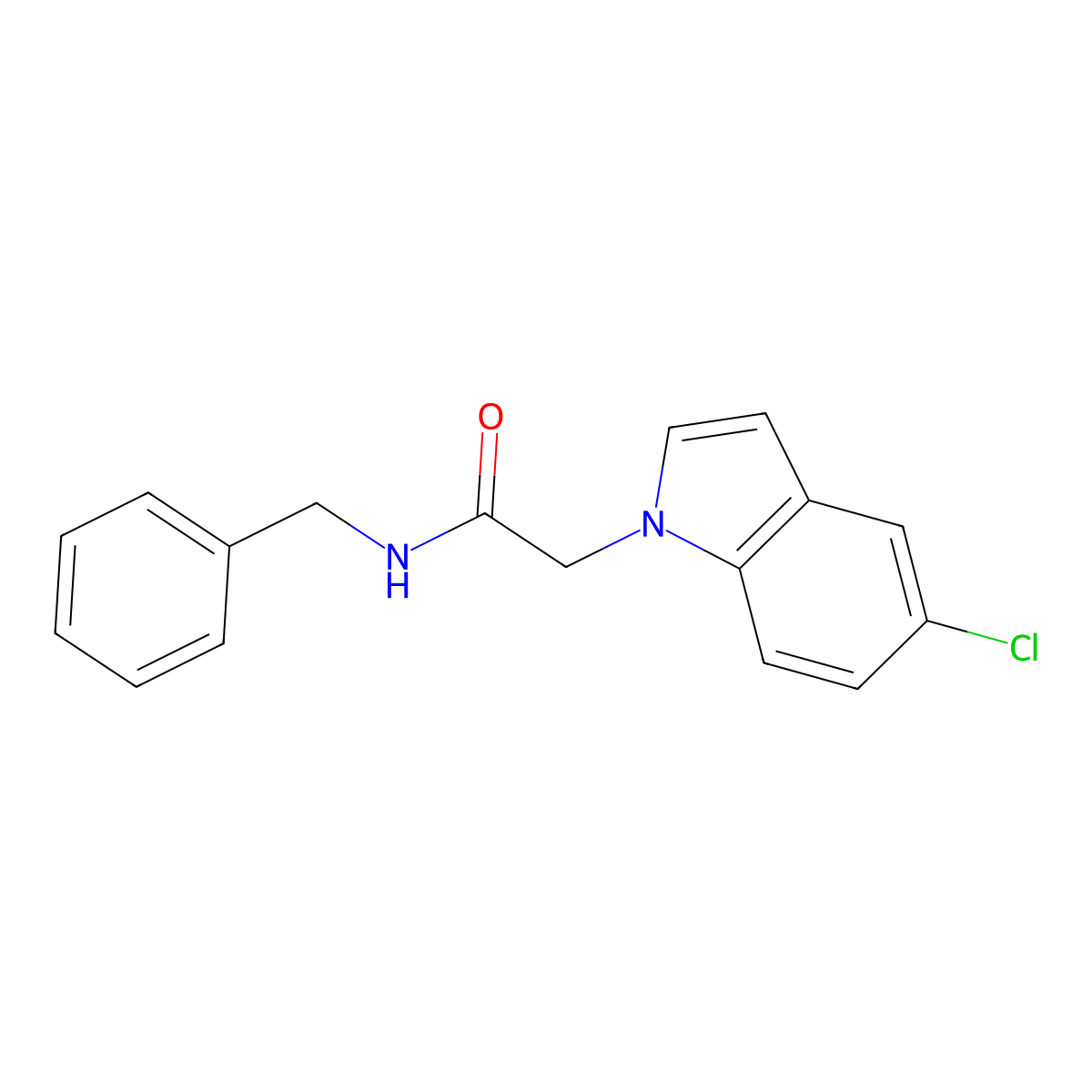 N-benzyl-2-(5-chloro-1H-indol-1-yl)acetamide molecular structure, CAS 1144457-12-4