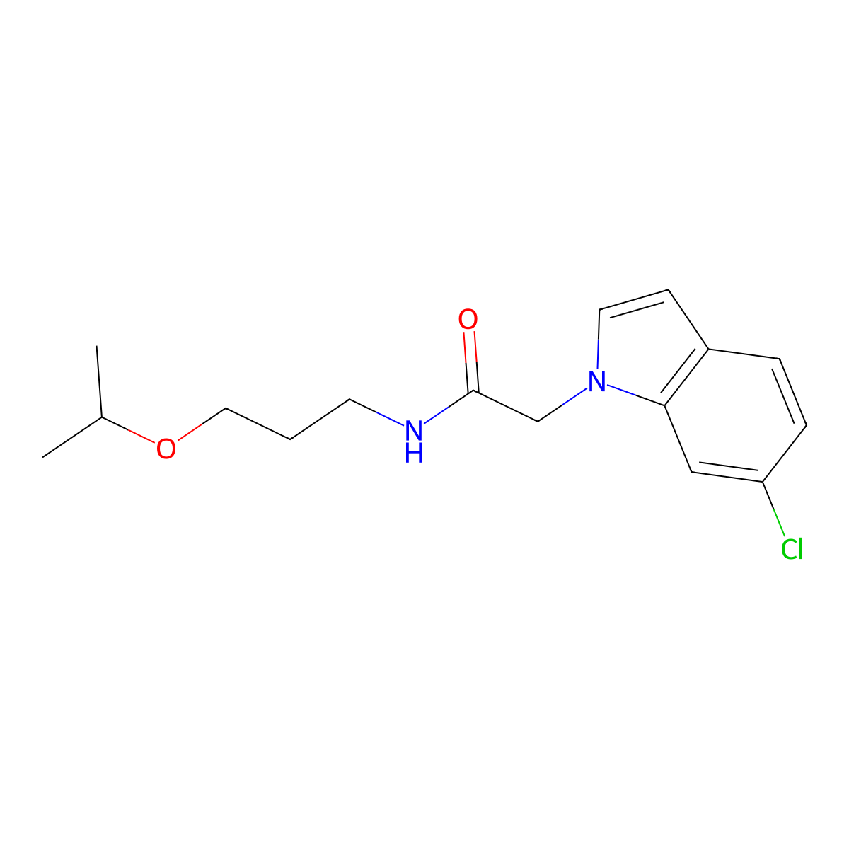 2-(6-chloro-1H-indol-1-yl)-N-[3-(propan-2-yloxy)propyl]acetamide molecular structure, CAS 1144457-64-6