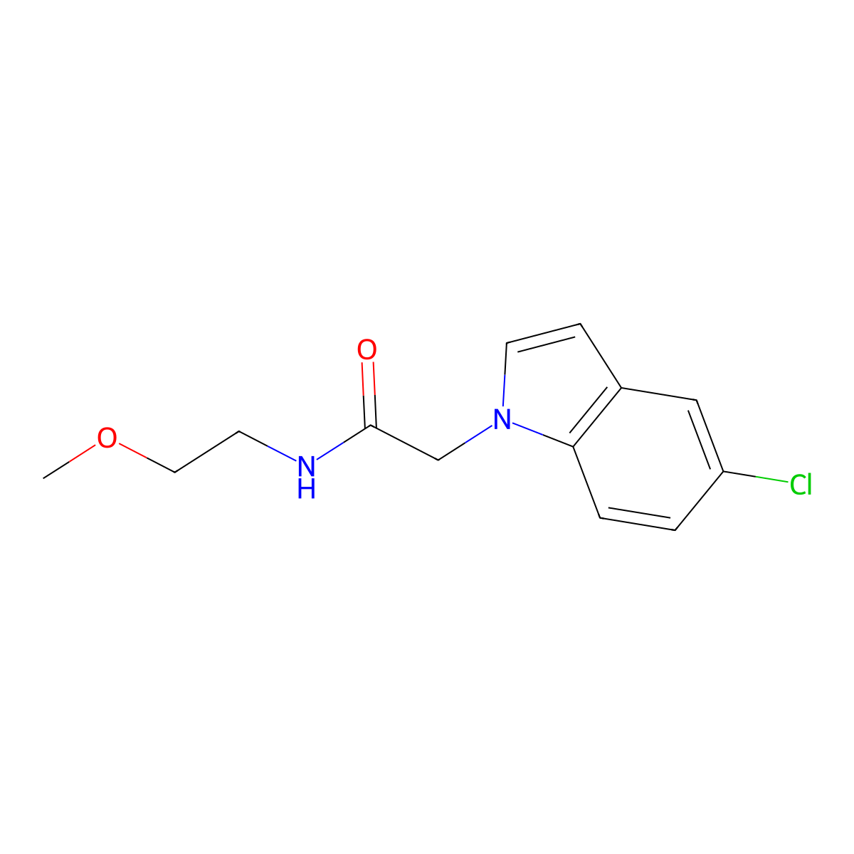 2-(5-chloro-1H-indol-1-yl)-N-(2-methoxyethyl)acetamide molecular structure, CAS 1144458-67-2