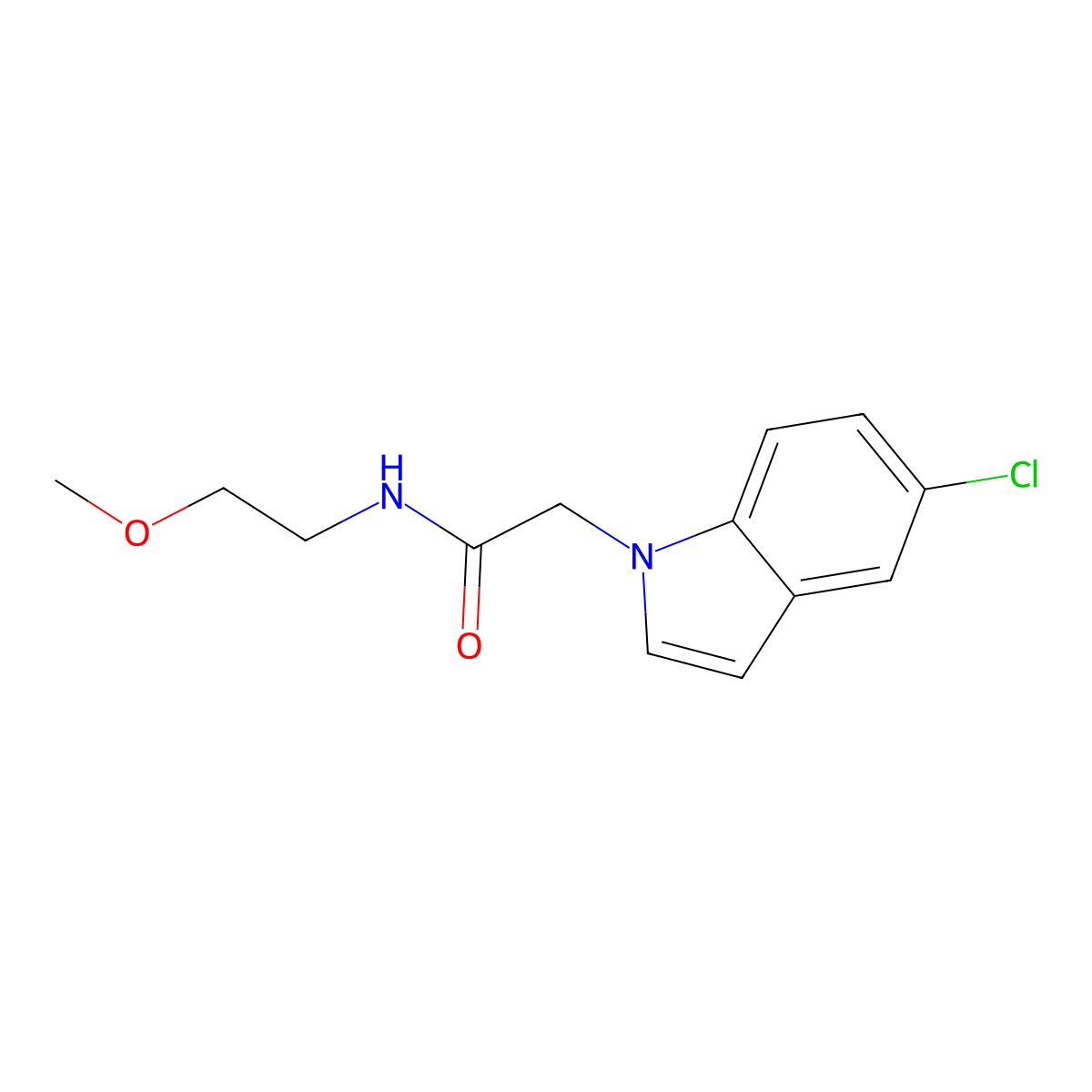 2-(5-chloro-1H-indol-1-yl)-N-(2-methoxyethyl)acetamide molecular structure, CAS 1144458-67-2