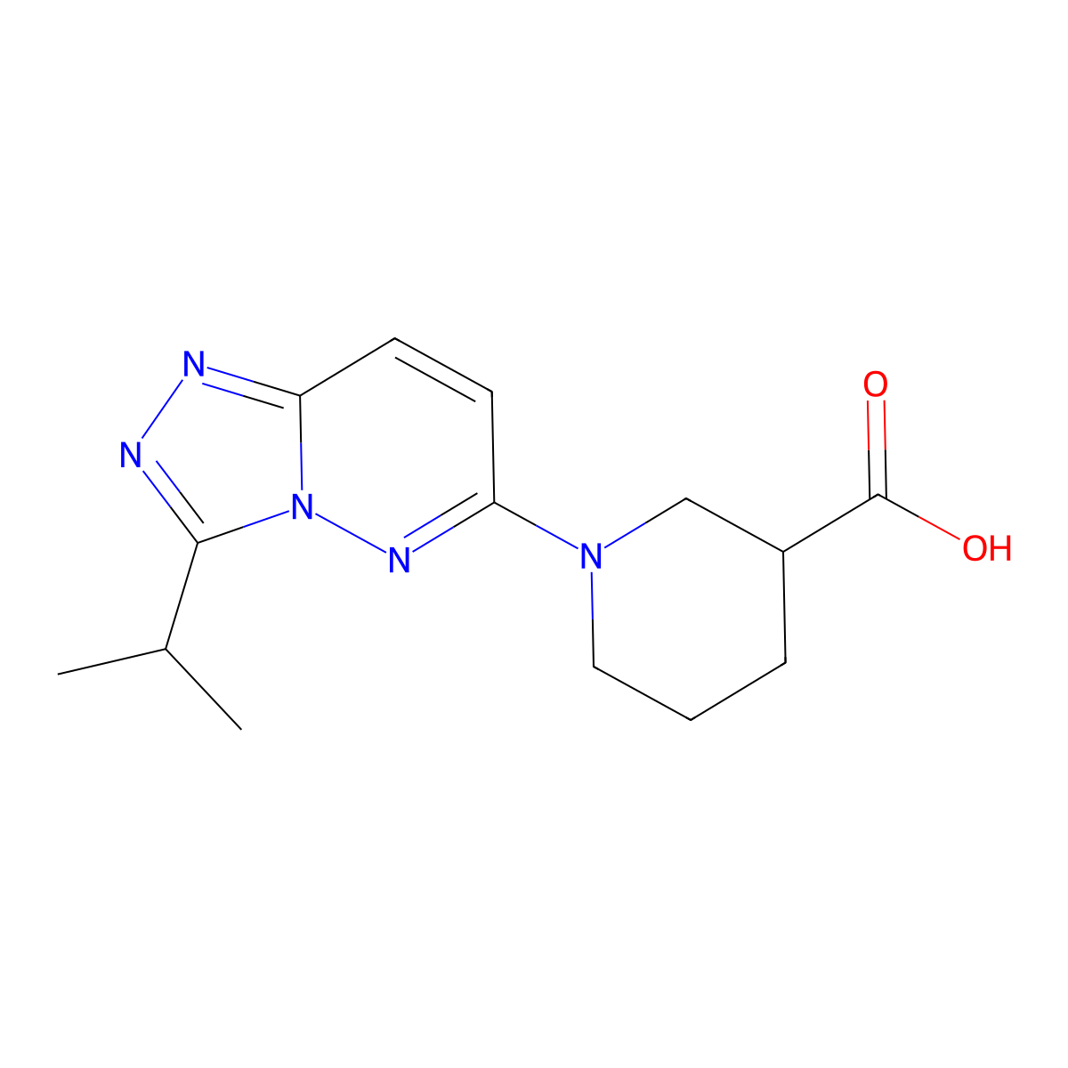 1-(3-Isopropyl-[1,2,4]triazolo[4,3-b]pyridazin-6-yl)piperidine-3-carboxylic acid molecular structure, CAS 1144458-88-7