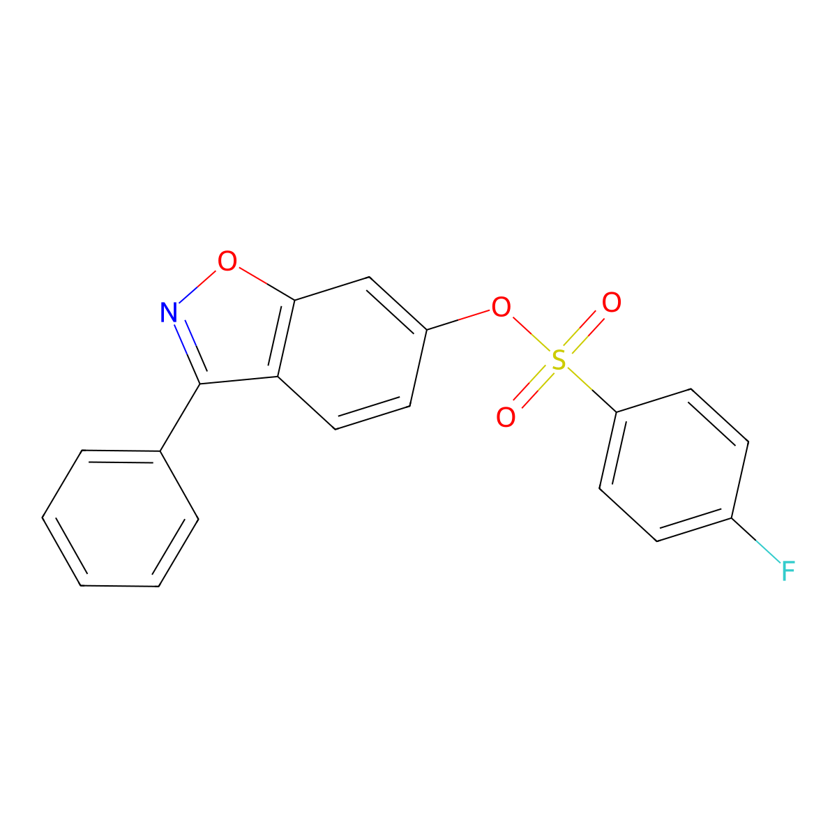 3-Phenyl-1,2-benzoxazol-6-yl 4-fluorobenzenesulfonate molecular structure, CAS 1144458-99-0