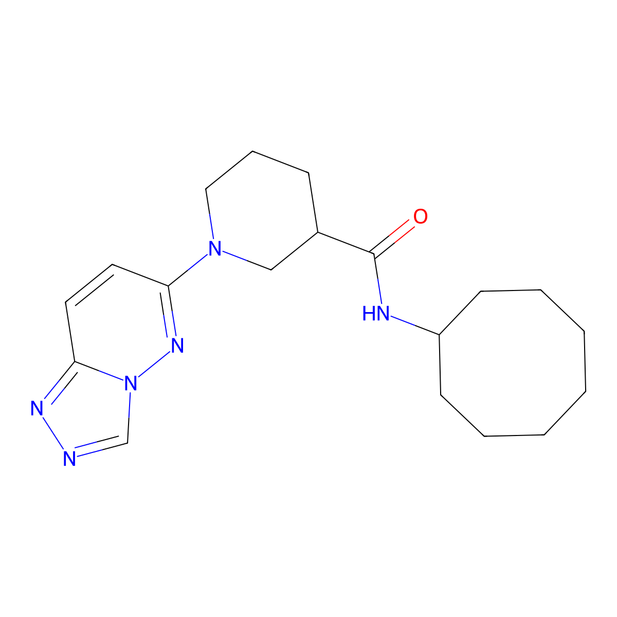 N-cyclooctyl-1-([1,2,4]triazolo[4,3-b]pyridazin-6-yl)piperidine-3-carboxamide molecular structure, CAS 1144459-00-6