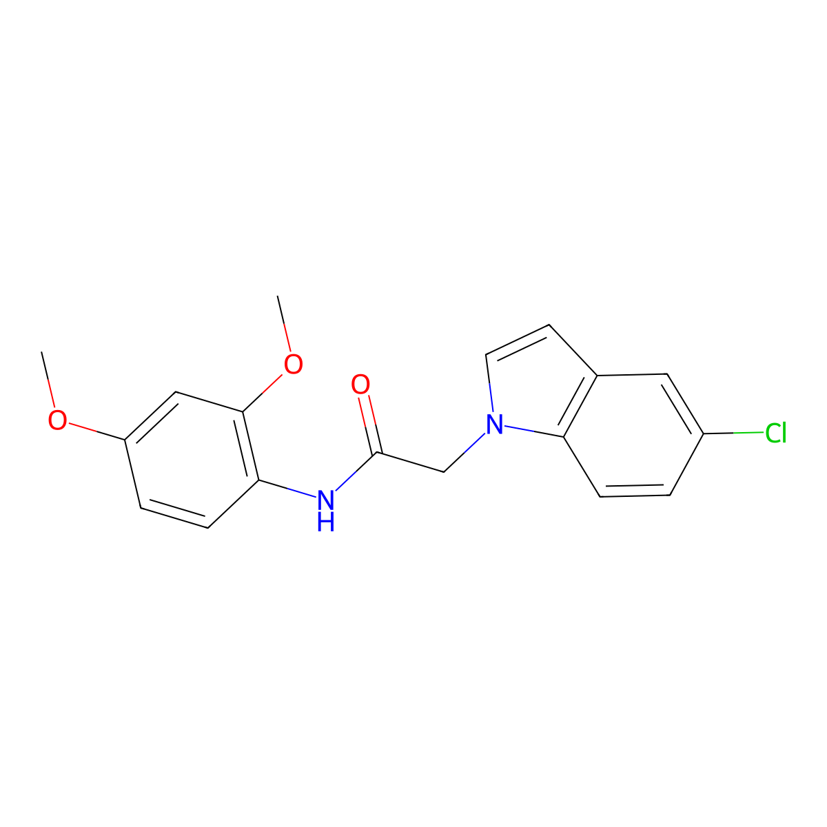 2-(5-chloro-1H-indol-1-yl)-N-(2,4-dimethoxyphenyl)acetamide molecular structure, CAS 1144460-08-1