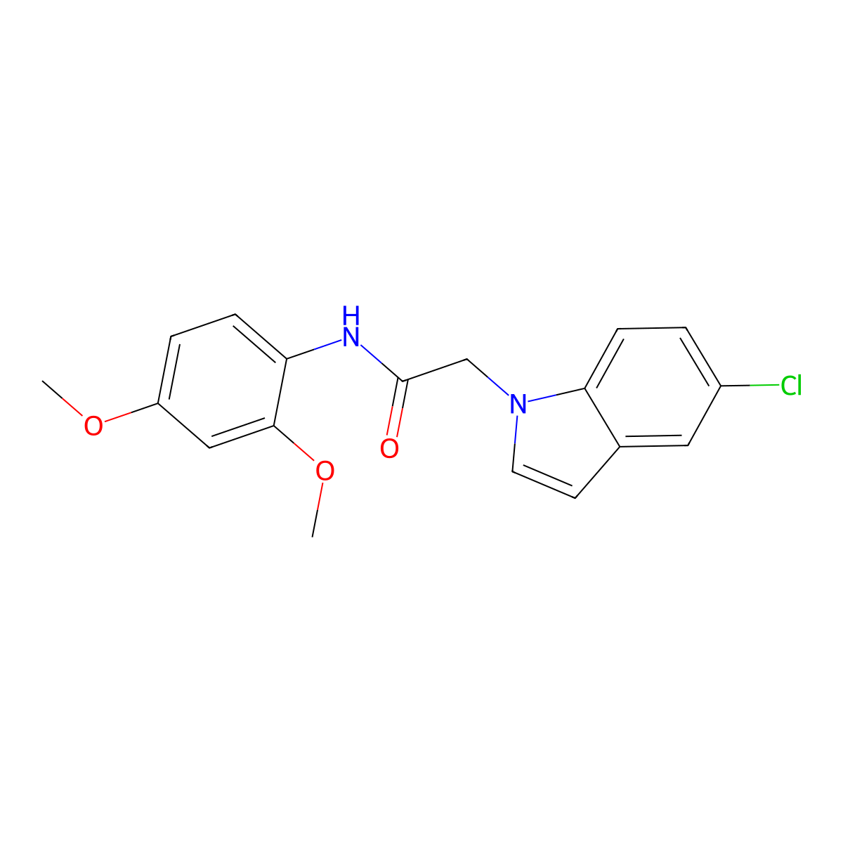 2-(5-chloro-1H-indol-1-yl)-N-(2,4-dimethoxyphenyl)acetamide molecular structure, CAS 1144460-08-1