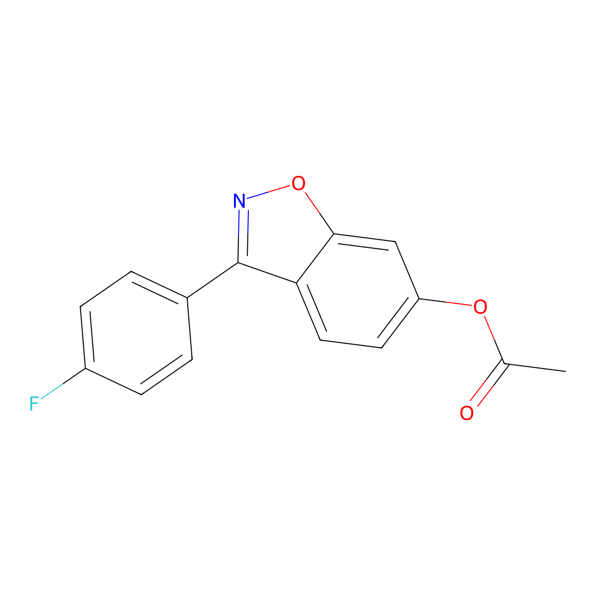 3-(4-Fluorophenyl)-1,2-benzoxazol-6-yl acetate molecular structure, CAS 1144460-09-2