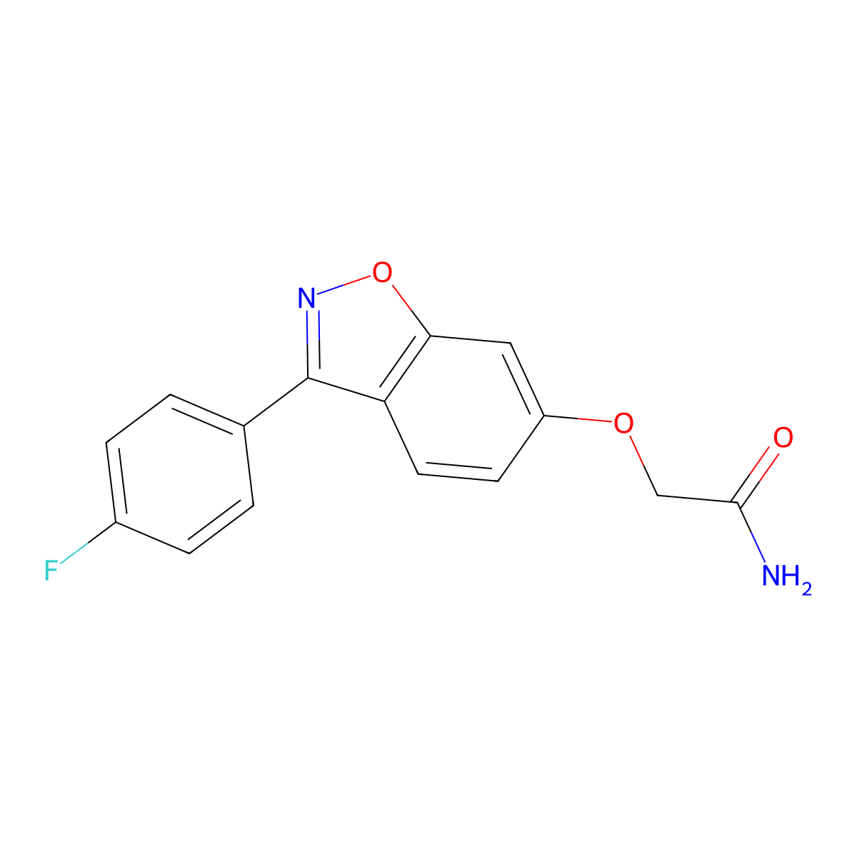 2-{[3-(4-Fluorophenyl)-1,2-benzoxazol-6-yl]oxy}acetamide molecular structure, CAS 1144460-14-9