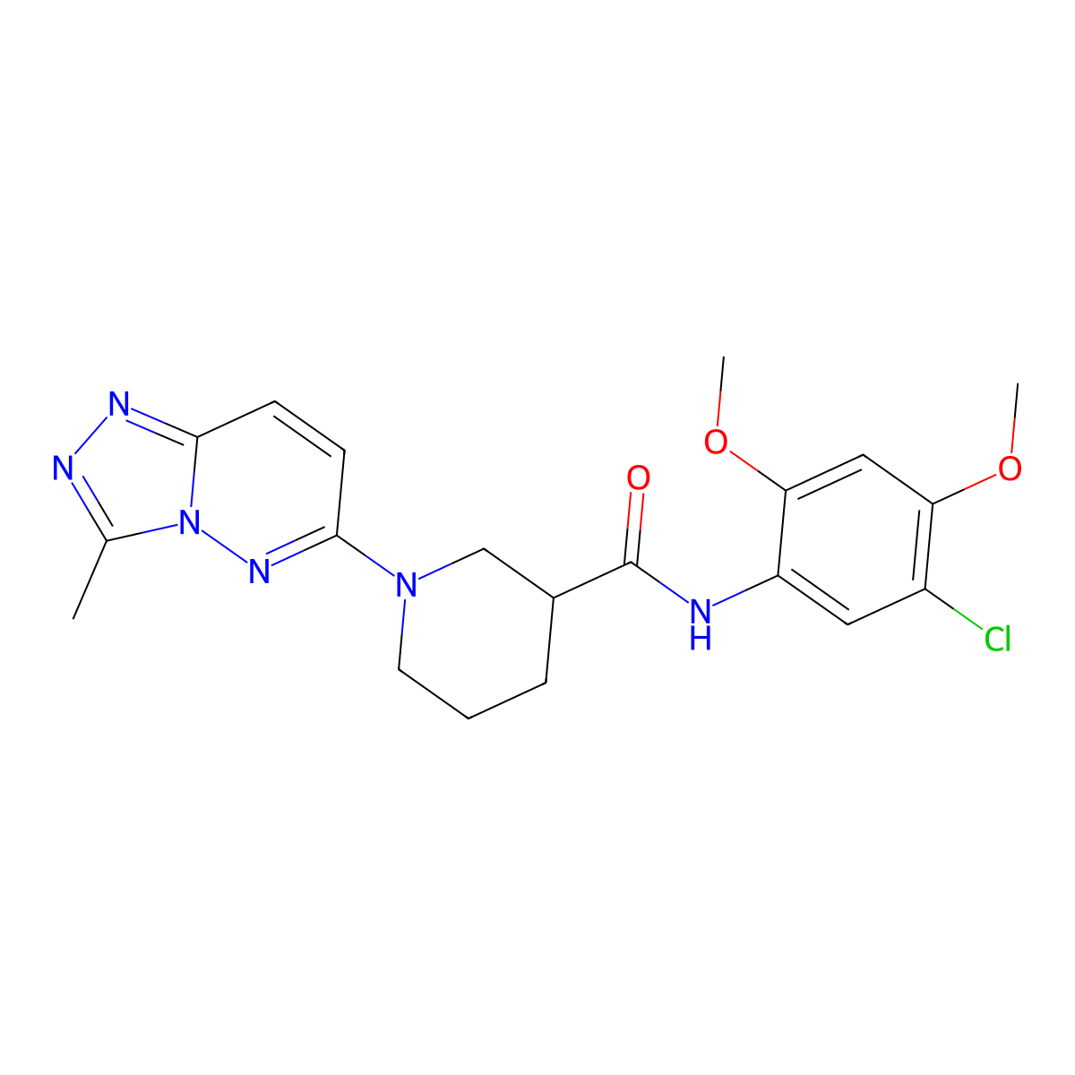 N-(5-chloro-2,4-dimethoxyphenyl)-1-(3-methyl[1,2,4]triazolo[4,3-b]pyridazin-6-yl)piperidine-3-carboxamide molecular structure, CAS 1144460-21-8