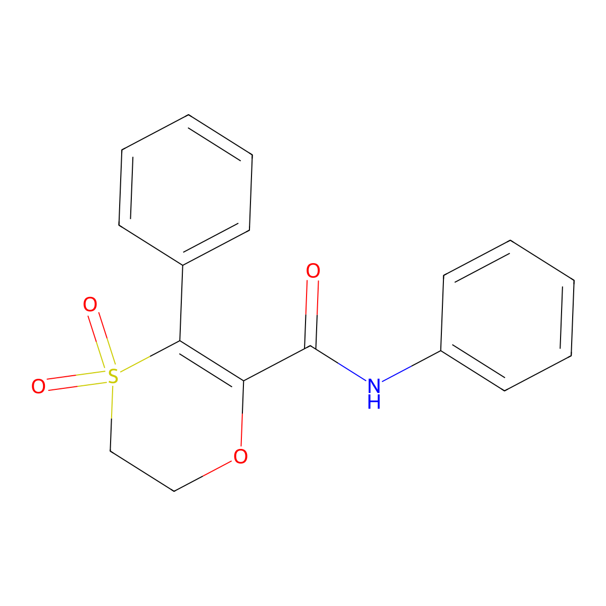 N,3-diphenyl-5,6-dihydro-1,4-oxathiine-2-carboxamide 4,4-dioxide molecular structure, CAS 1144460-30-9