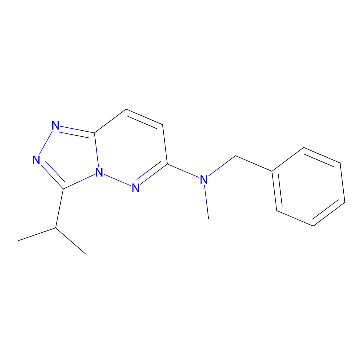 N-benzyl-N-methyl-3-(propan-2-yl)[1,2,4]triazolo[4,3-b]pyridazin-6-amine molecular structure, CAS 1144461-43-7
