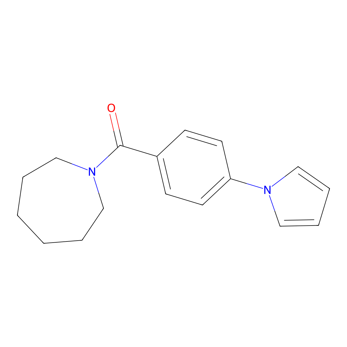 Azepan-1-yl-(4-pyrrol-1-ylphenyl)methanone molecular structure, CAS 1144461-99-3