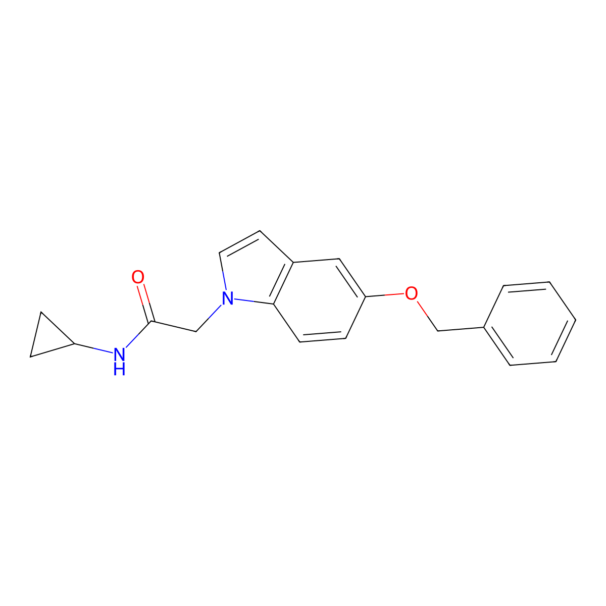 2-[5-(benzyloxy)-1H-indol-1-yl]-N-cyclopropylacetamide molecular structure, CAS 1144462-17-8