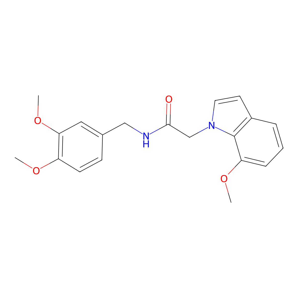 N-(3,4-dimethoxybenzyl)-2-(7-methoxy-1H-indol-1-yl)acetamide molecular structure, CAS 1144462-47-4