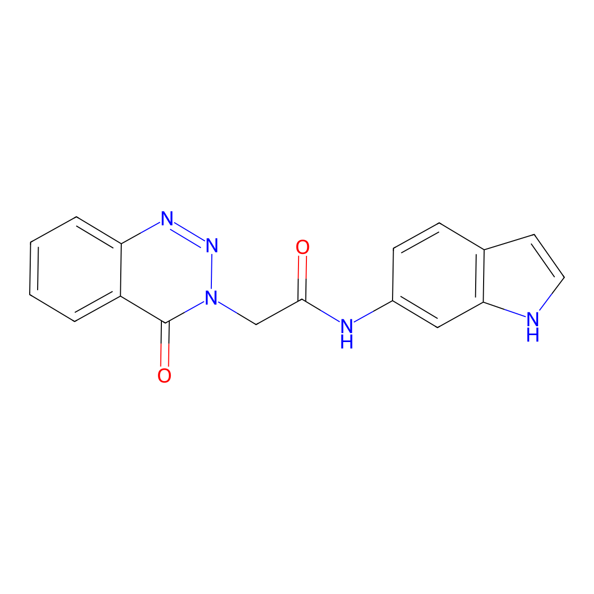 N-(1H-indol-6-yl)-2-(4-oxo-1,2,3-benzotriazin-3(4H)-yl)acetamide molecular structure, CAS 1144462-67-8