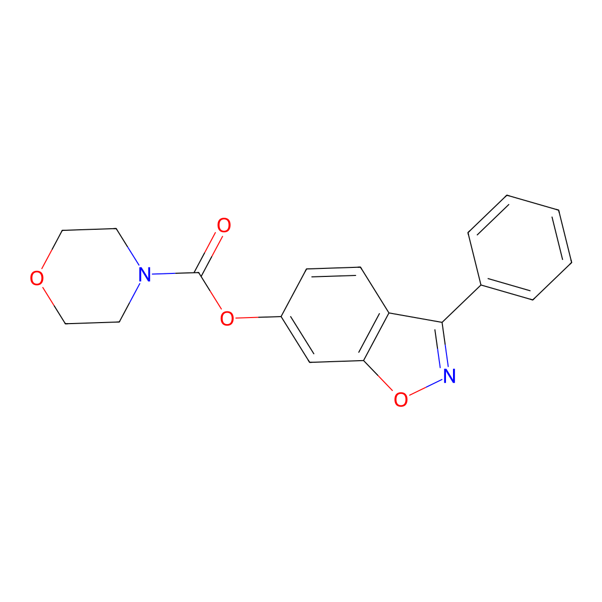 3-Phenyl-1,2-benzisoxazol-6-yl 4-morpholinecarboxylate molecular structure, CAS 1144462-82-7