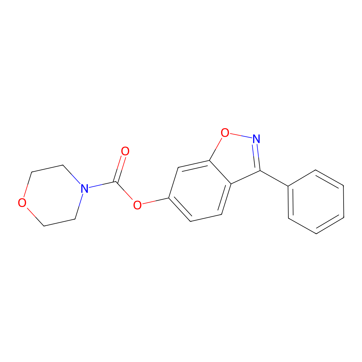 3-Phenyl-1,2-benzisoxazol-6-yl 4-morpholinecarboxylate molecular structure, CAS 1144462-82-7