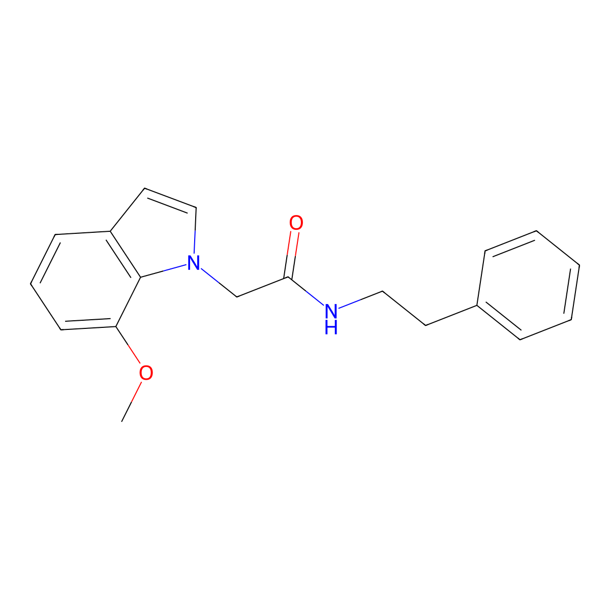 2-(7-methoxy-1H-indol-1-yl)-N-(2-phenylethyl)acetamide molecular structure, CAS 1144463-01-3