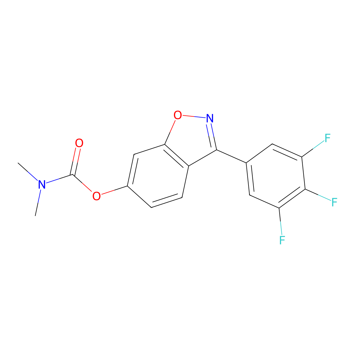 3-(3,4,5-Trifluorophenyl)benzo[d]isoxazol-6-yl dimethylcarbamate molecular structure, CAS 1144463-41-1