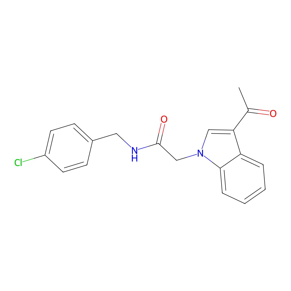 2-(3-acetyl-1H-indol-1-yl)-N-(4-chlorobenzyl)acetamide molecular structure, CAS 1144463-52-4