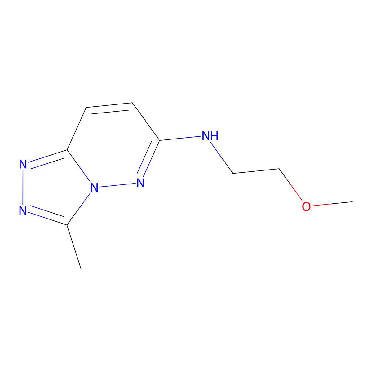 N-(2-methoxyethyl)-3-methyl[1,2,4]triazolo[4,3-b]pyridazin-6-amine molecular structure, CAS 1144463-60-4