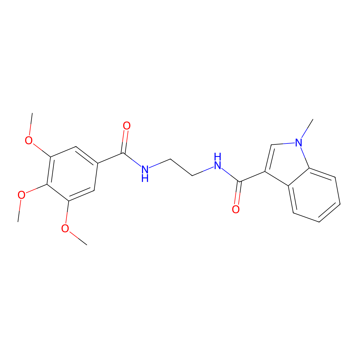 1-methyl-N-(2-{[(3,4,5-trimethoxyphenyl)carbonyl]amino}ethyl)-1H-indole-3-carboxamide molecular structure, CAS 1144463-96-6