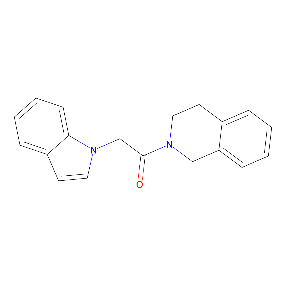 1-(3,4-dihydroisoquinolin-2(1H)-yl)-2-(1H-indol-1-yl)ethanone molecular structure, CAS 1144464-16-3