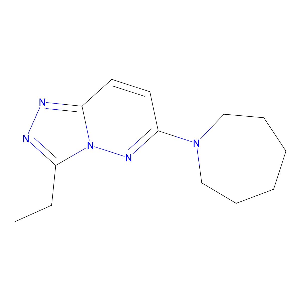 6-(Azepan-1-yl)-3-ethyl[1,2,4]triazolo[4,3-b]pyridazine molecular structure, CAS 1144464-21-0