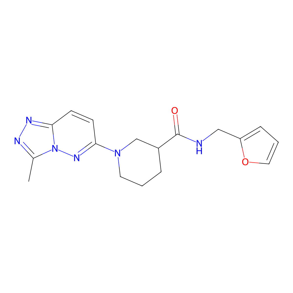 N-(furan-2-ylmethyl)-1-(3-methyl[1,2,4]triazolo[4,3-b]pyridazin-6-yl)piperidine-3-carboxamide molecular structure, CAS 1144464-56-1