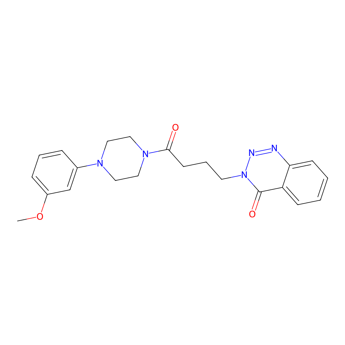 3-{4-[4-(3-methoxyphenyl)piperazino]-4-oxobutyl}-1,2,3-benzotriazin-4(3H)-one molecular structure, CAS 1144465-15-5