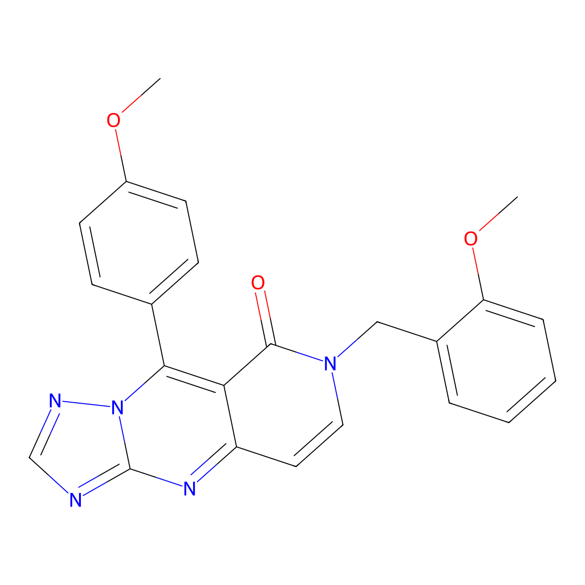 7-(2-methoxybenzyl)-9-(4-methoxyphenyl)pyrido[4,3-d][1,2,4]triazolo[1,5-a]pyrimidin-8(7H)-one molecular structure, CAS 1144465-81-5