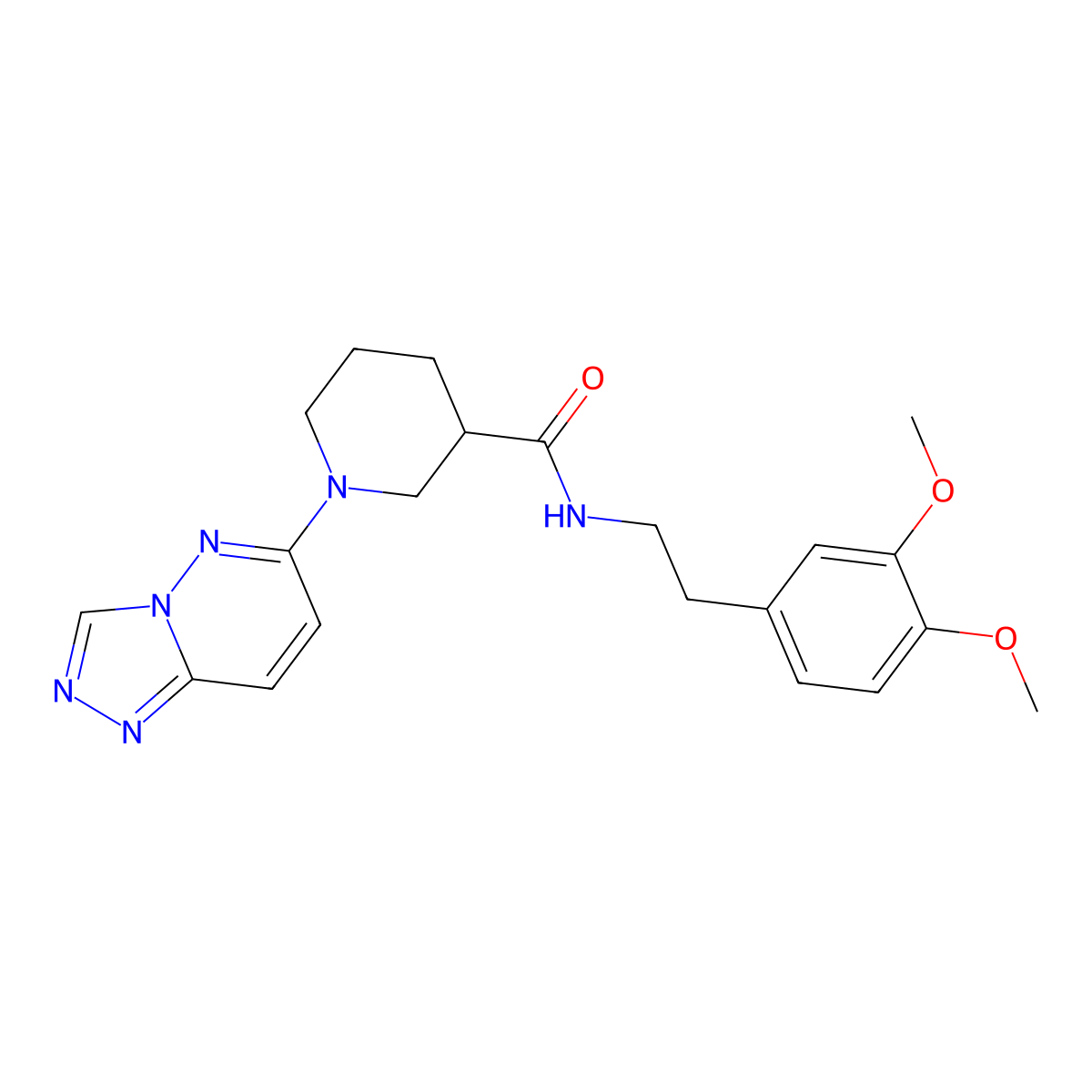 N-[2-(3,4-dimethoxyphenyl)ethyl]-1-([1,2,4]triazolo[4,3-b]pyridazin-6-yl)piperidine-3-carboxamide molecular structure, CAS 1144466-36-3