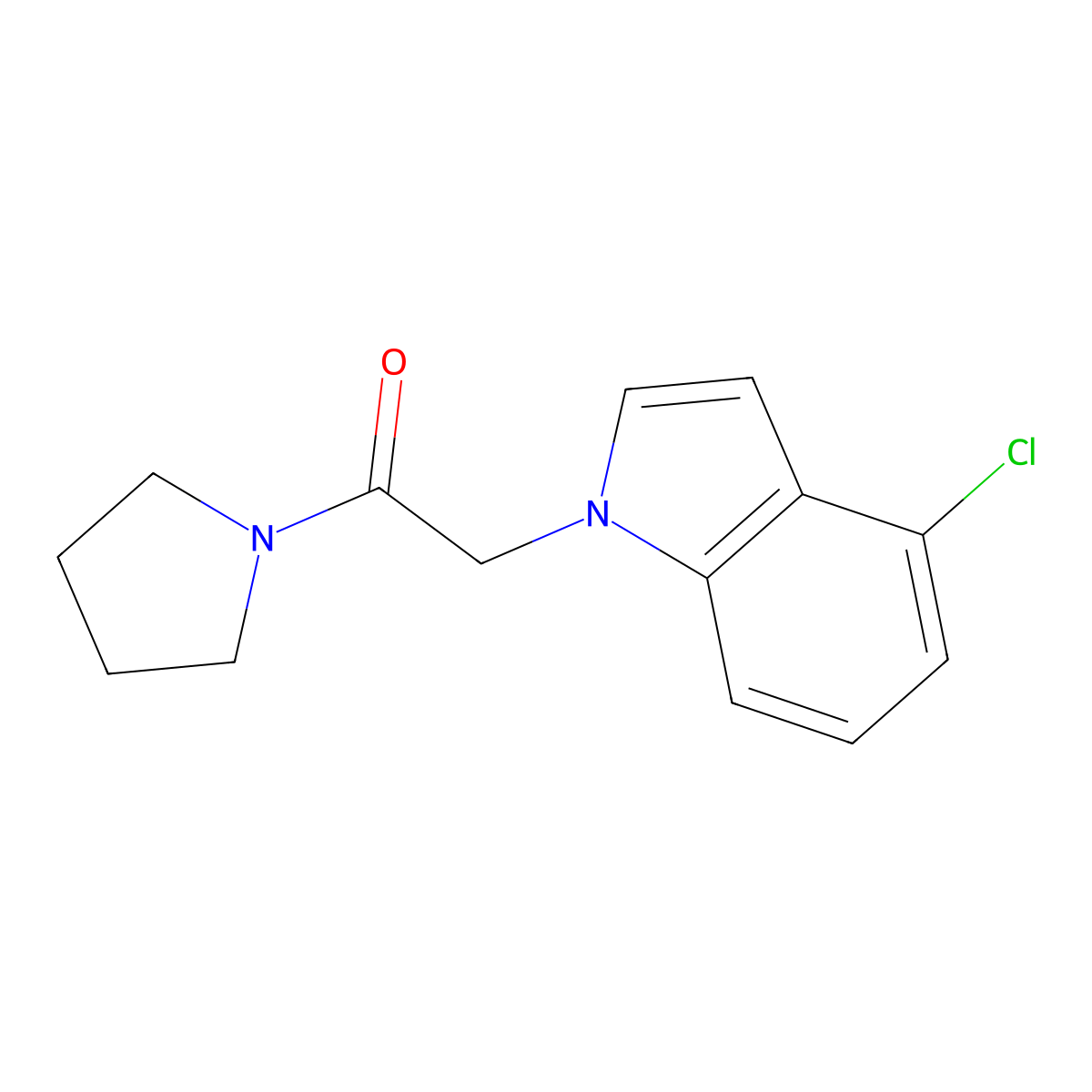 4-chloro-1-[2-oxo-2-(1-pyrrolidinyl)ethyl]-1H-indole molecular structure, CAS 1144466-42-1