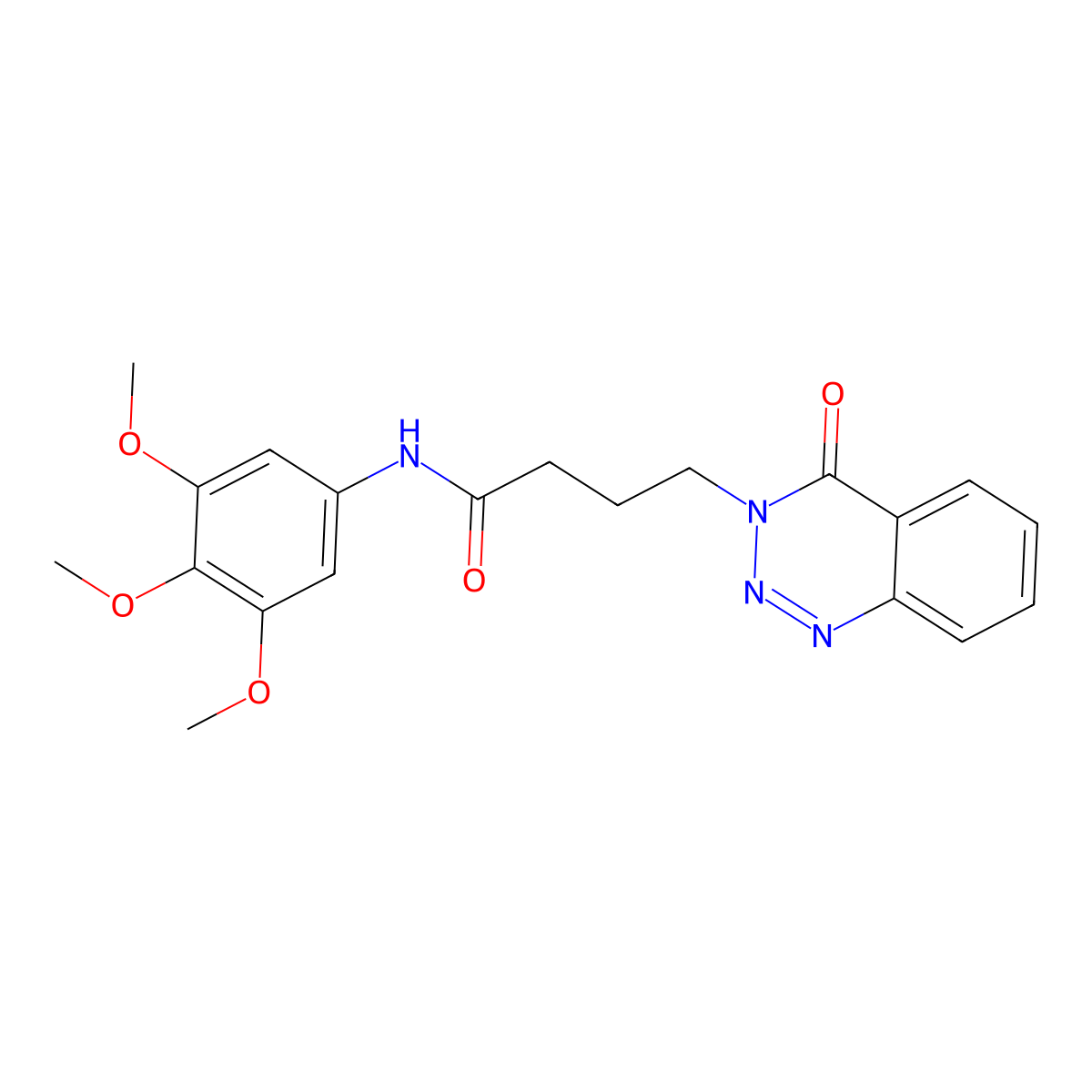 4-(4-oxo-1,2,3-benzotriazin-3(4H)-yl)-N-(3,4,5-trimethoxyphenyl)butanamide molecular structure, CAS 1144466-85-2