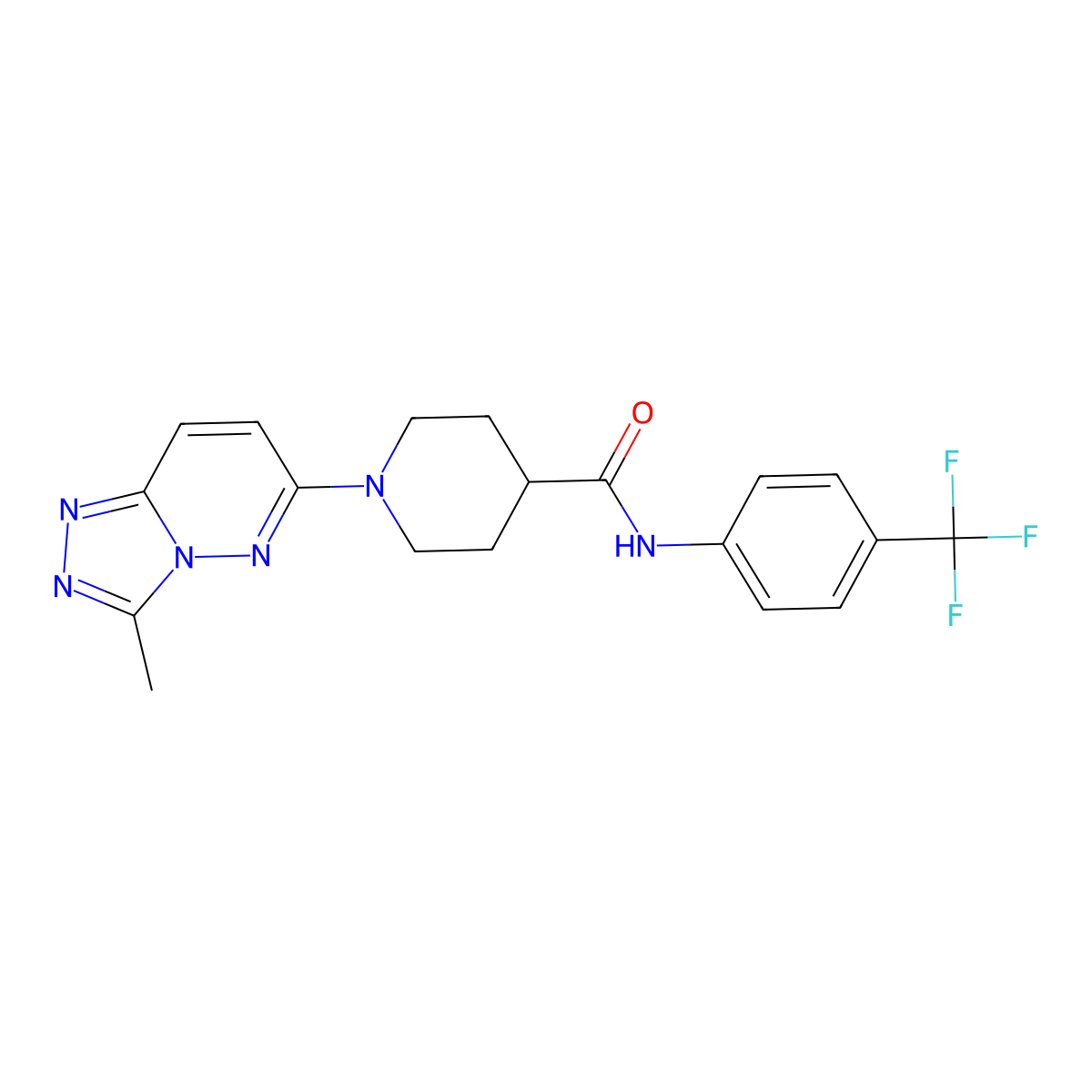 1-(3-methyl[1,2,4]triazolo[4,3-b]pyridazin-6-yl)-N-[4-(trifluoromethyl)phenyl]piperidine-4-carboxamide molecular structure, CAS 1144466-90-9