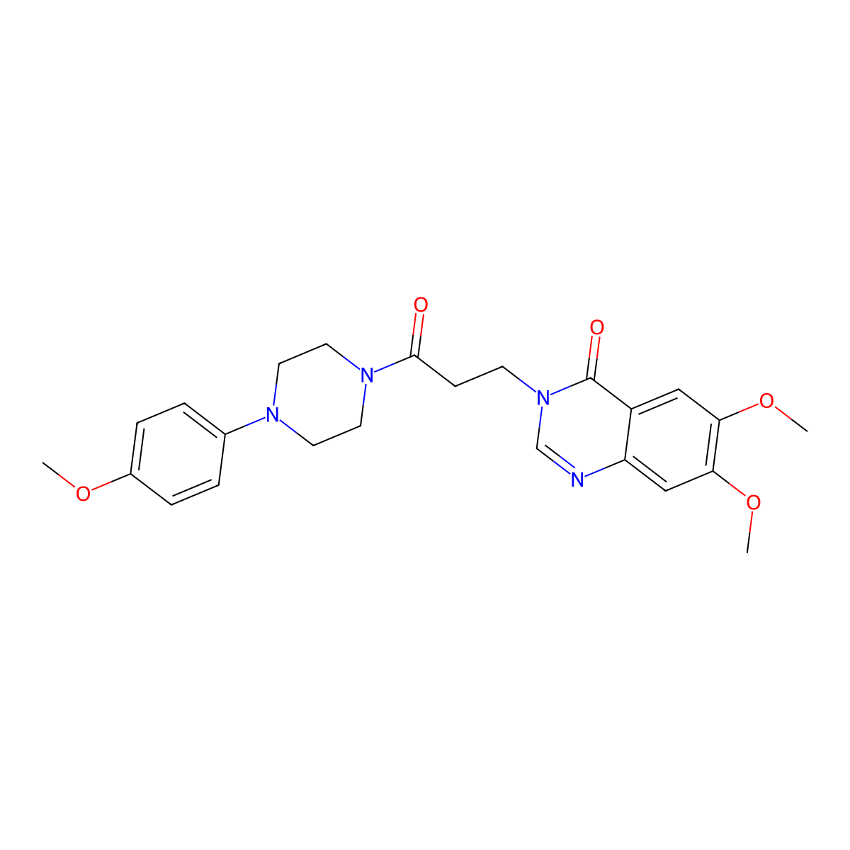 6,7-dimethoxy-3-{3-[4-(4-methoxyphenyl)piperazin-1-yl]-3-oxopropyl}quinazolin-4(3H)-one molecular structure, CAS 1144467-02-6