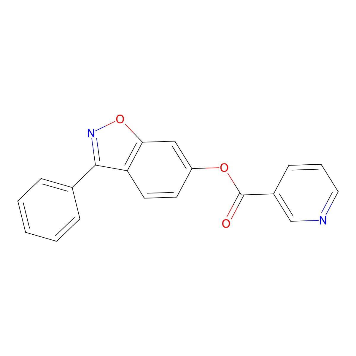 3-Phenyl-1,2-benzisoxazol-6-yl nicotinate molecular structure, CAS 1144467-11-7