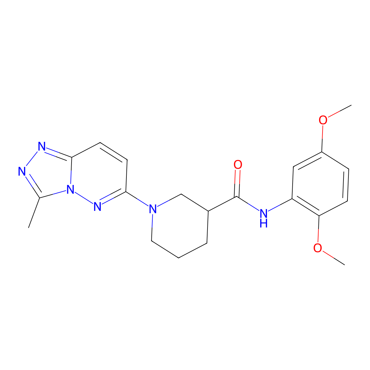 N-(2,5-dimethoxyphenyl)-1-(3-methyl[1,2,4]triazolo[4,3-b]pyridazin-6-yl)piperidine-3-carboxamide molecular structure, CAS 1144467-65-1