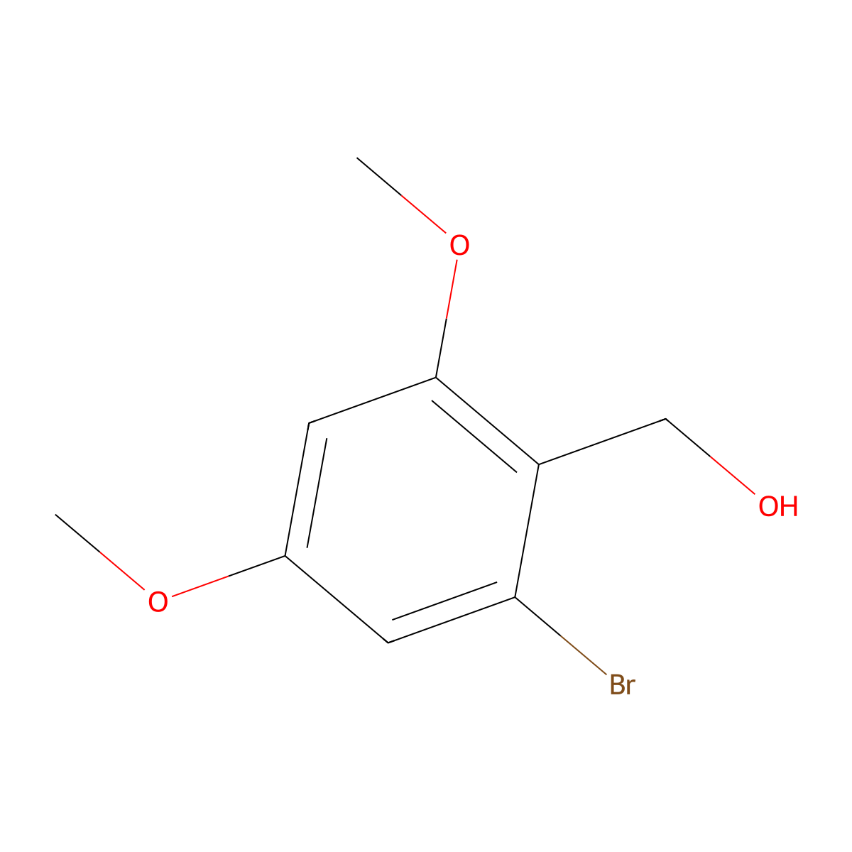 (2-Bromo-4,6-dimethoxyphenyl)methanol molecular structure, CAS 1144467-77-5