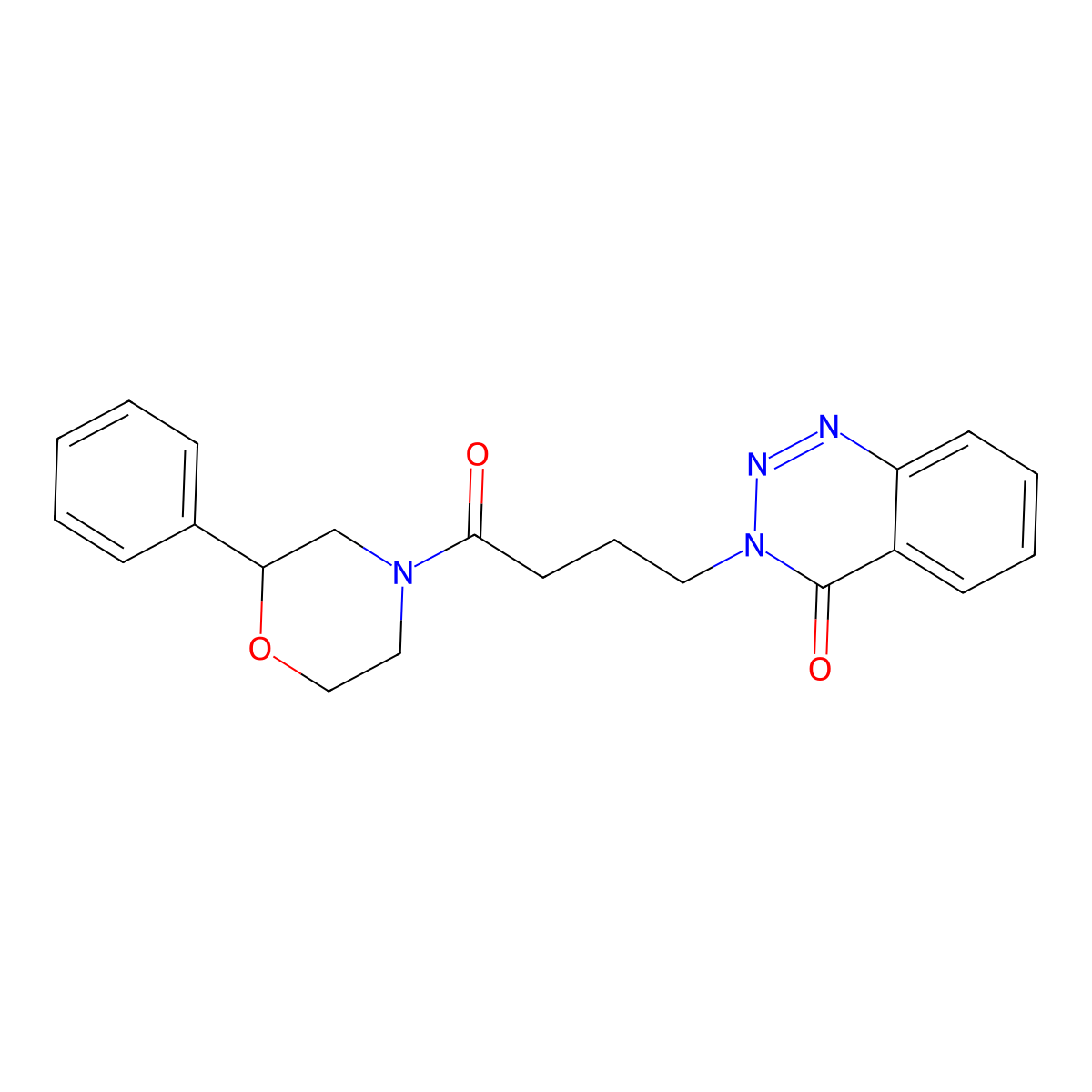 3-[4-oxo-4-(2-phenylmorpholino)butyl]-1,2,3-benzotriazin-4(3H)-one molecular structure, CAS 1144468-03-0
