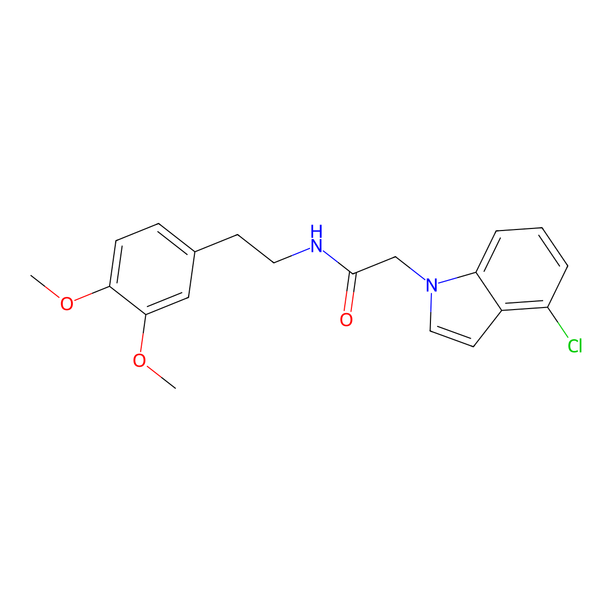 2-(4-chloro-1H-indol-1-yl)-N-[2-(3,4-dimethoxyphenyl)ethyl]acetamide molecular structure, CAS 1144468-17-6