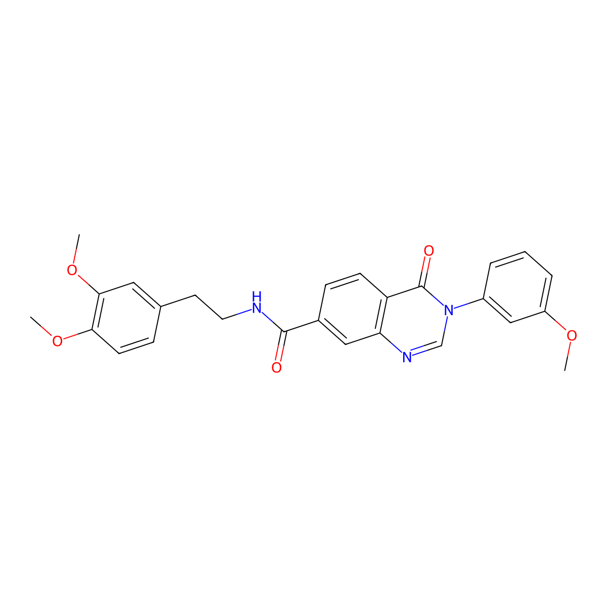 N-[2-(3,4-dimethoxyphenyl)ethyl]-3-(3-methoxyphenyl)-4-oxo-3,4-dihydroquinazoline-7-carboxamide molecular structure, CAS 1144468-23-4