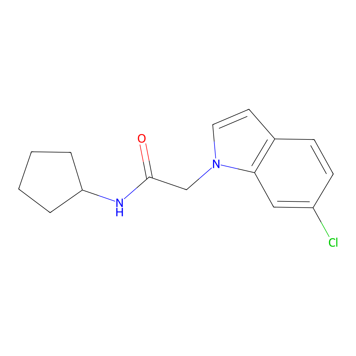 2-(6-chloro-1H-indol-1-yl)-N-cyclopentylacetamide molecular structure, CAS 1144468-80-3