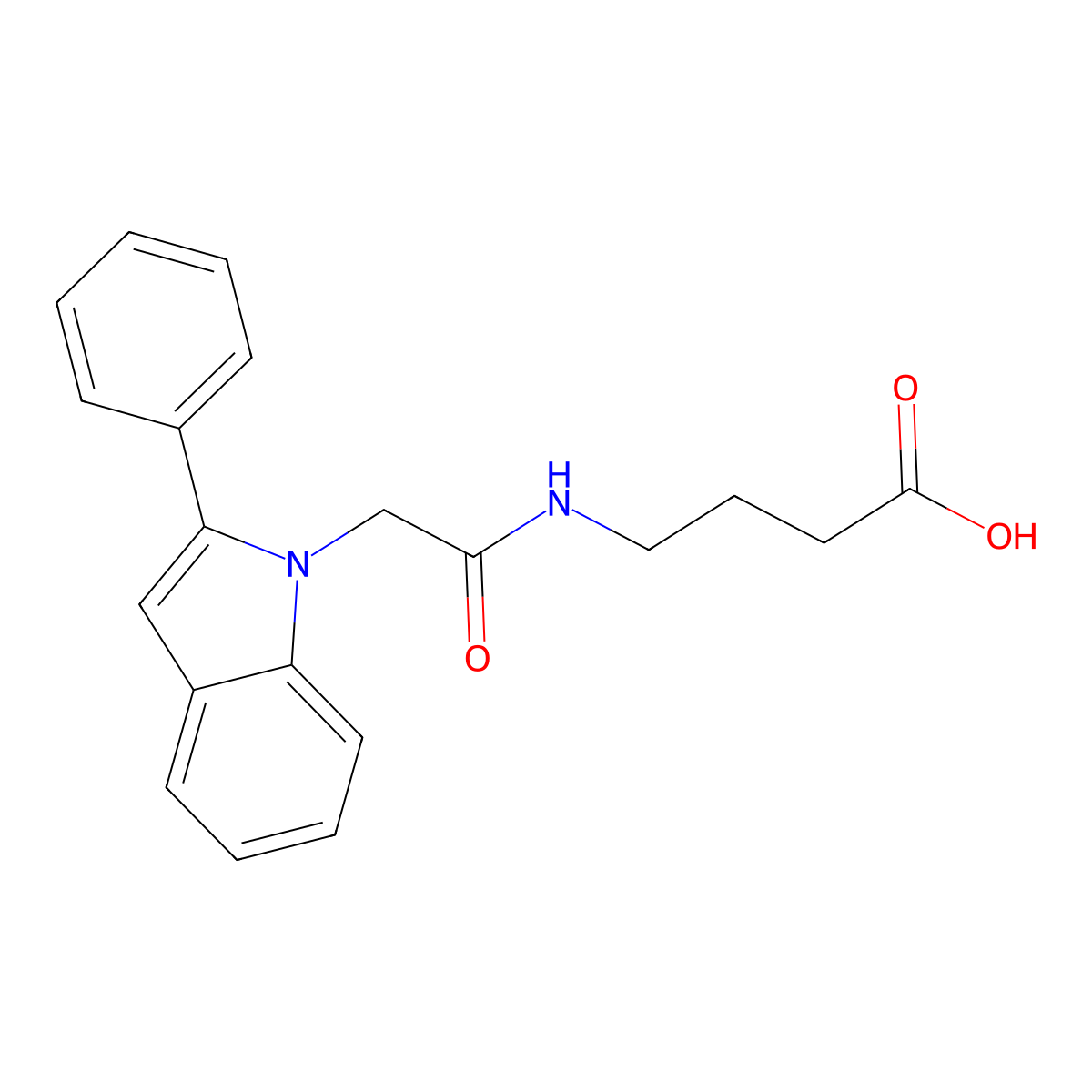 4-{[(2-phenyl-1H-indol-1-yl)acetyl]amino}butanoic acid molecular structure, CAS 1144468-94-9