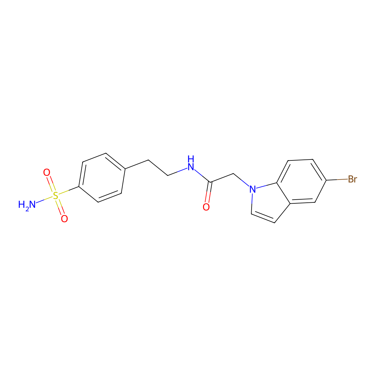 2-(5-bromo-1H-indol-1-yl)-N-[2-(4-sulfamoylphenyl)ethyl]acetamide molecular structure, CAS 1144469-19-1