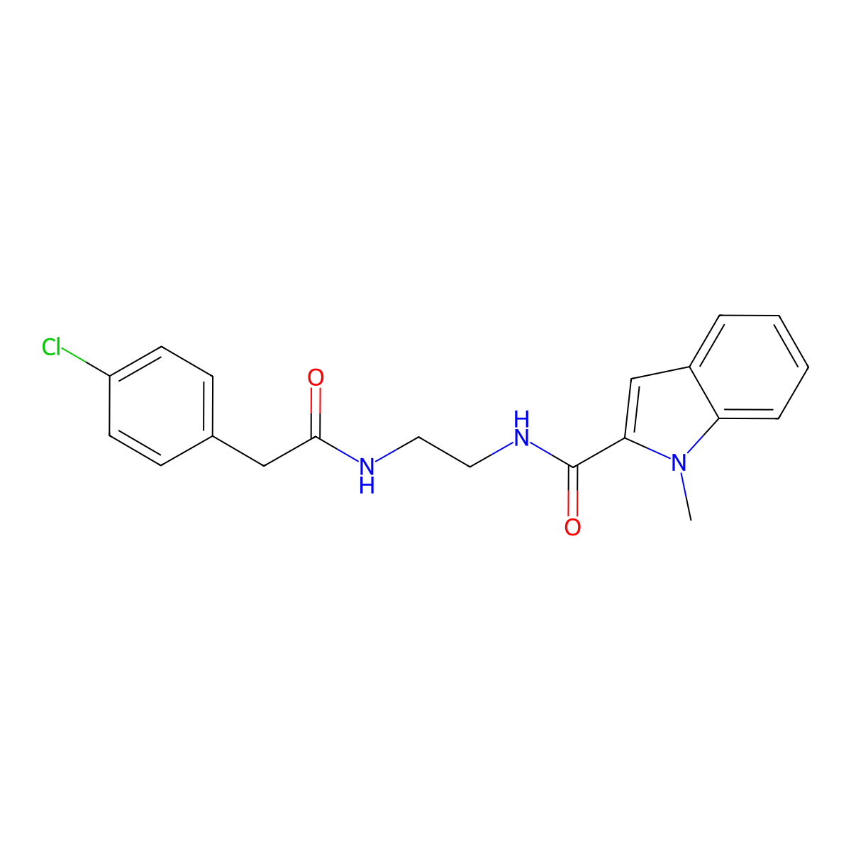 N-(2-{[(4-chlorophenyl)acetyl]amino}ethyl)-1-methyl-1H-indole-2-carboxamide molecular structure, CAS 1144470-01-8