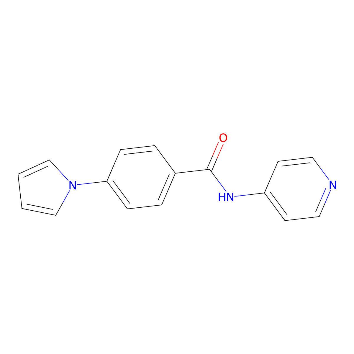 N-(pyridin-4-yl)-4-(1H-pyrrol-1-yl)benzamide molecular structure, CAS 1144470-59-6